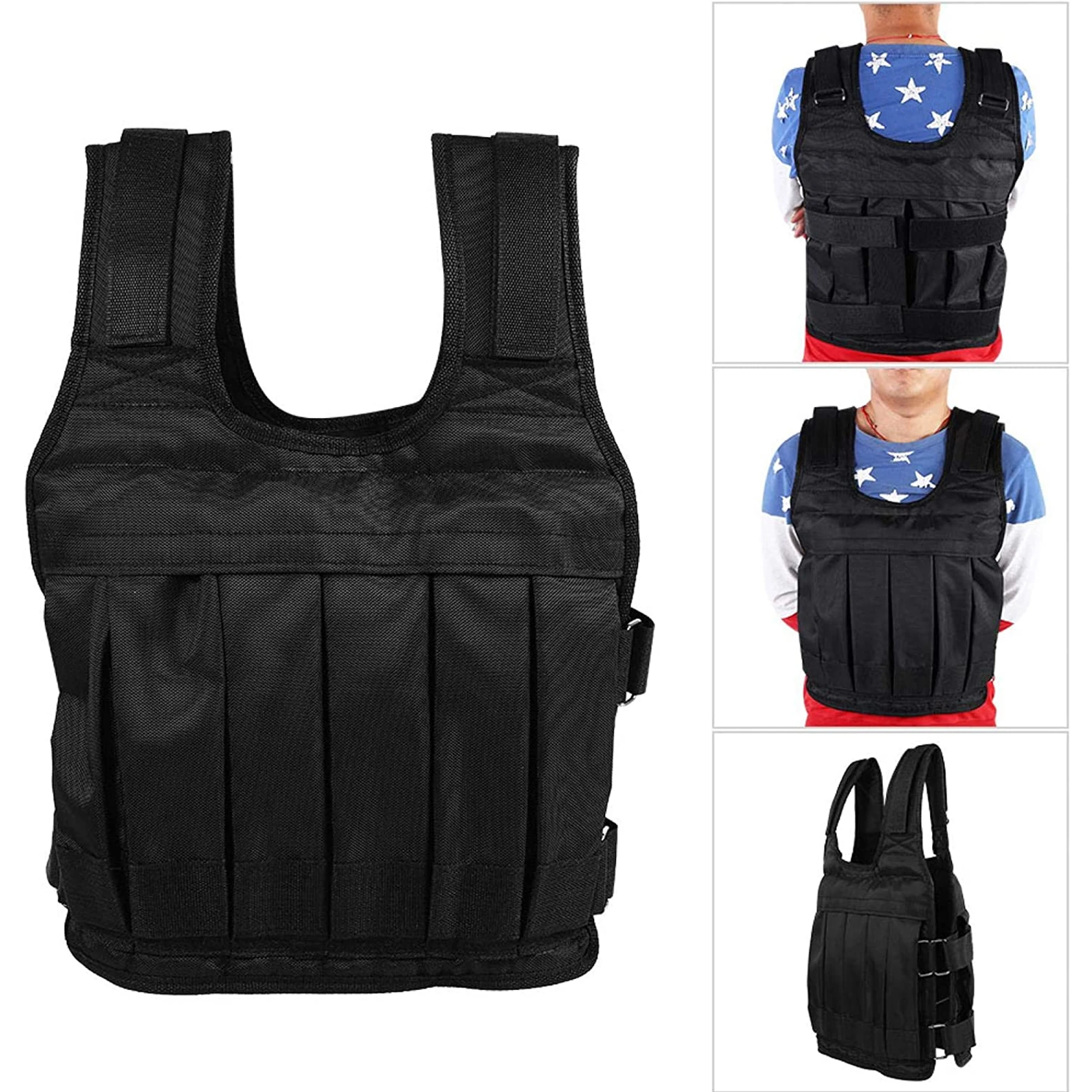 Pro Weighted Vest 8-20 kg Gym Running Fitness Training Weight Loss Jacket