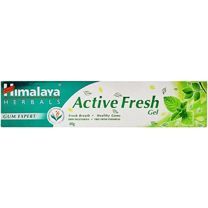 Himalaya травяная активная свежая гелевая зубная паста 80 г сохраняет здоровье десен и свежее дыхание со вкусом фенхеля