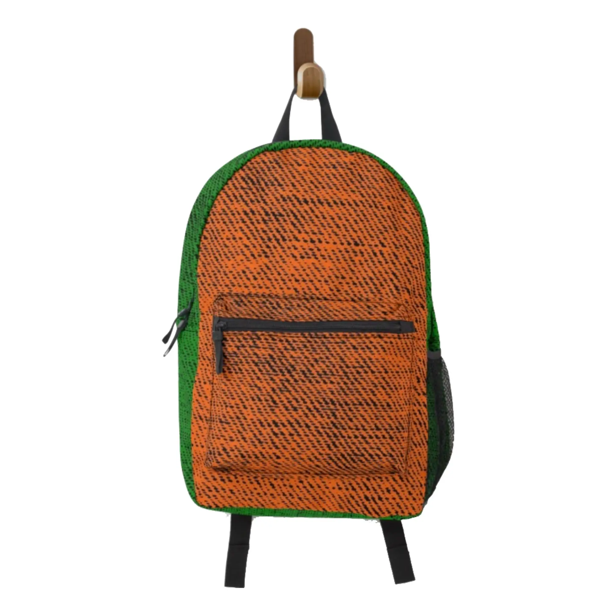 Florida A&M University FAMU Orange and Green rattler denim style Backpack
