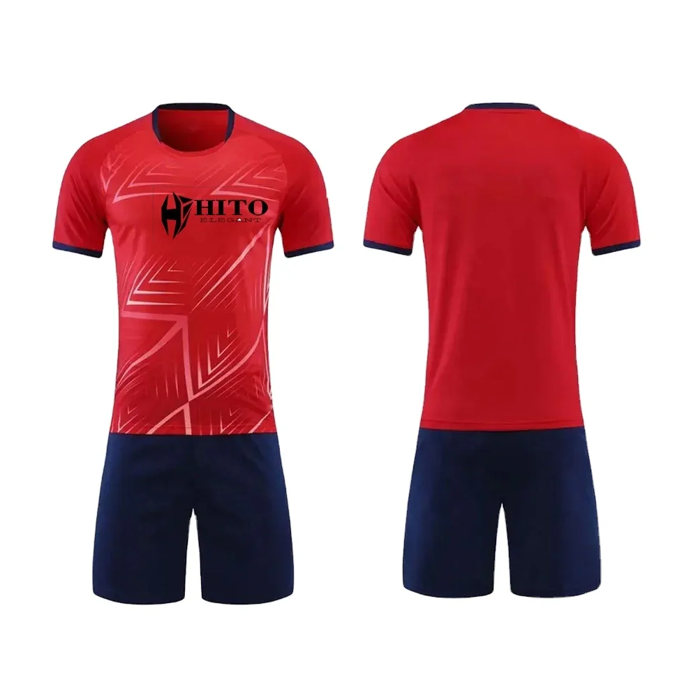2023 Customized Logo Soccer Wear Quick Dry Recycled Polyester Shirts Sport Team Football Jersey for World Cup