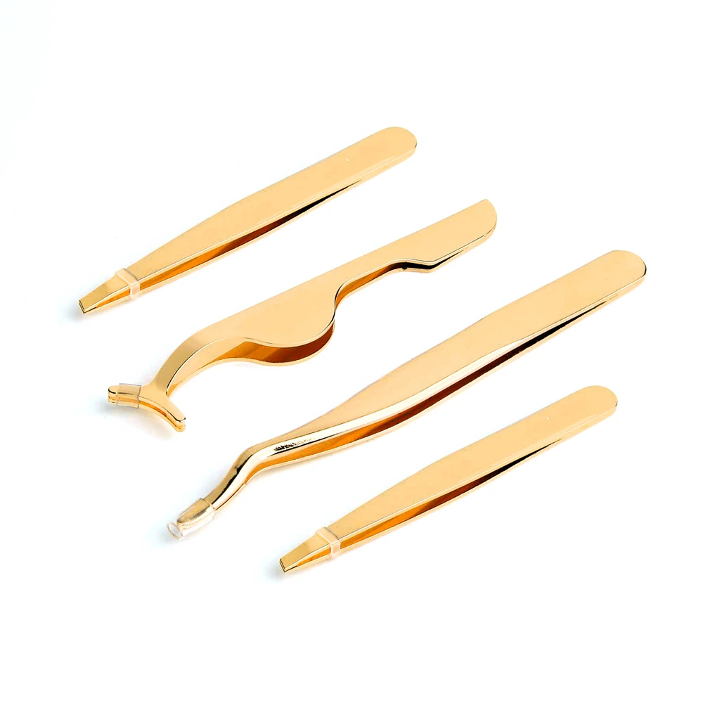 High Quality Stainless Steel Lash Volume Eyelash Extension Fine Tweezers Private Label LOW MOQ