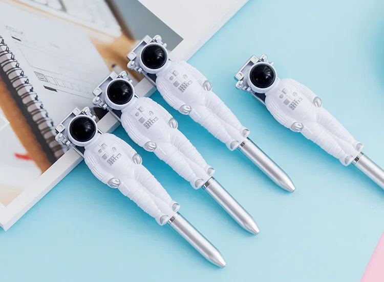 Original 3D space series pen cartoon astronaut shape ballpoint pen space commemorative gift can print logo