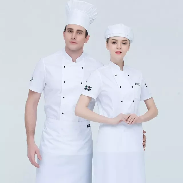 Custom double-breasted sushi chef uniform for cooking kitchen restaurant Cook Work wear chef Jacket made in India custom logo