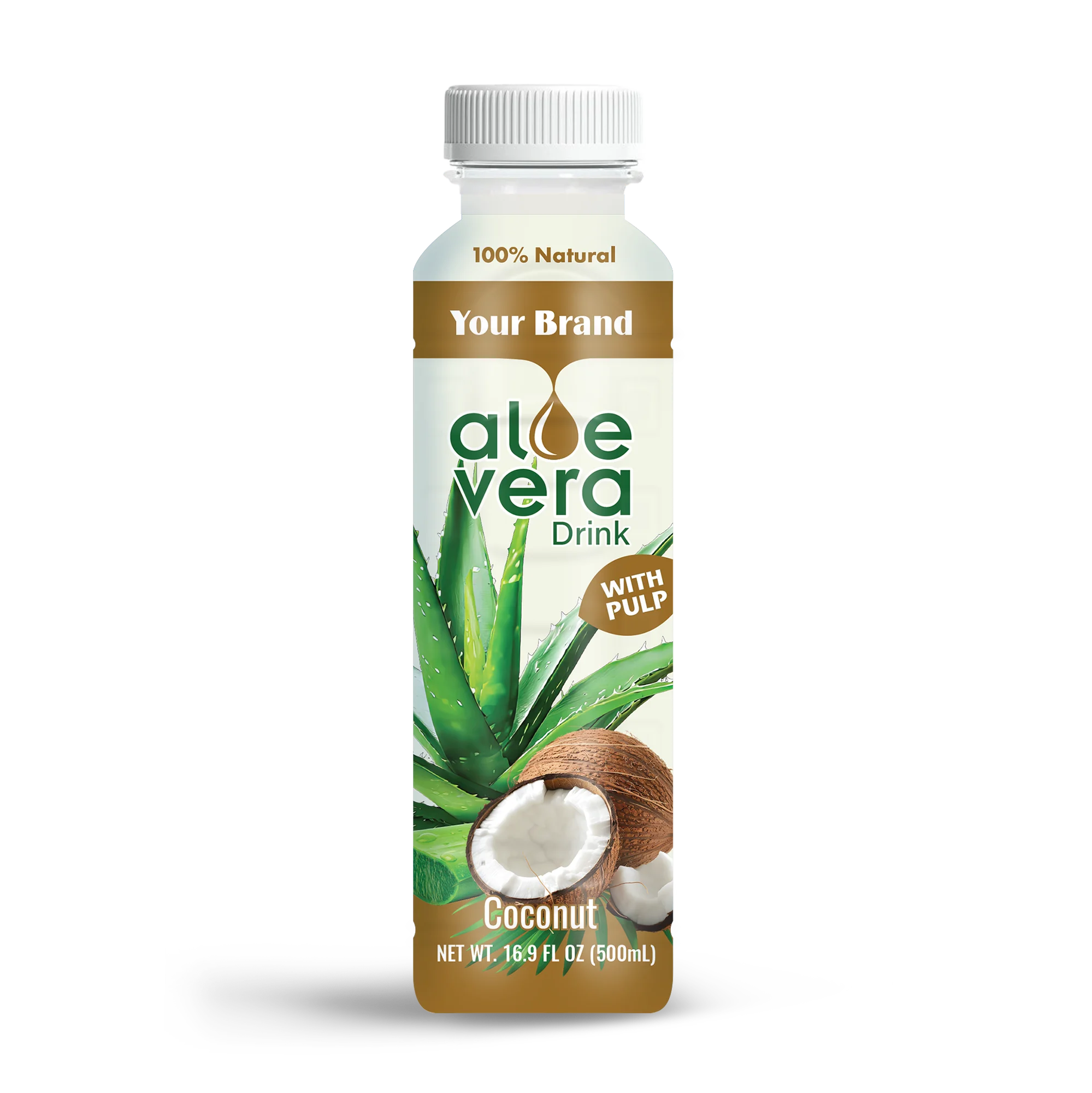 Aloe Vera Juice Drink with Pulp 500ml TAN DO Vietnam Manufacturer - Tethered Cap, Private Label, Wholesale Best Price, OEM/ODM