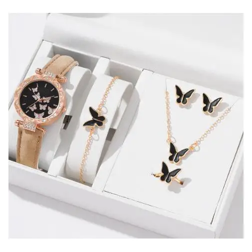 Watch Gold 7 In 1 Mechanical Japan New Fashion Fashion Wrist Stainless Steel Girls Quartz Digital Original Watches Without Strap