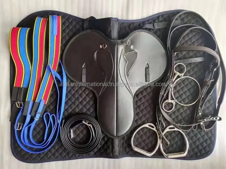 Fashion Style High Quality Horse Matching Racing Saddle Set Embroidery Customized Logo Manufacture in India