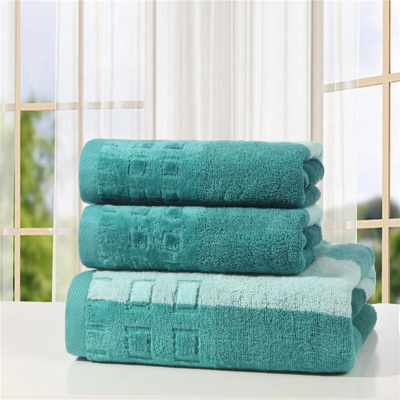 Thick Bath Towel Set 3 Pcs Towel Set Custom Your Logo Face Bath Towel Set Wholesale 100 Cotton Space Soft OEM Customized Adult