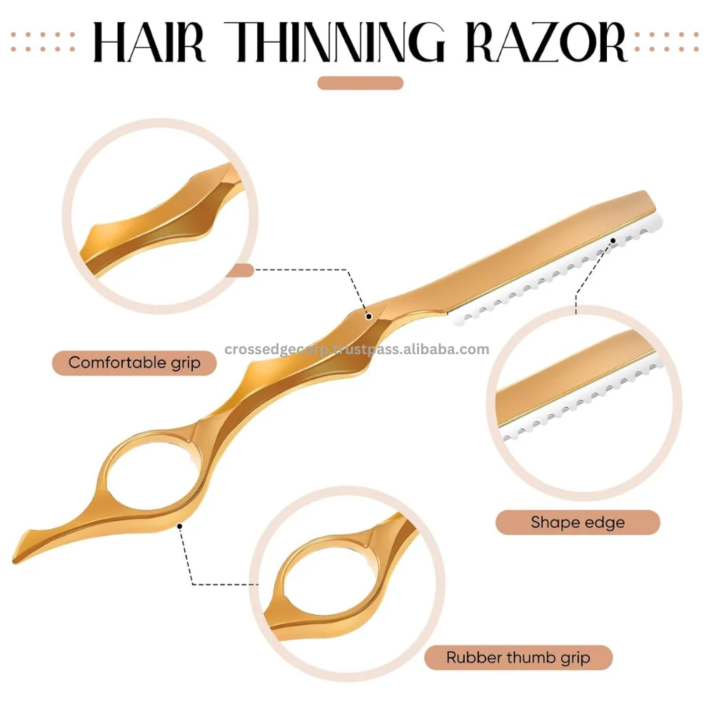 New Wholesale Feather Styling razor Salon Hairdressing Trimming Shaving Hair Cut Thinning razor Hair Razors for Barber