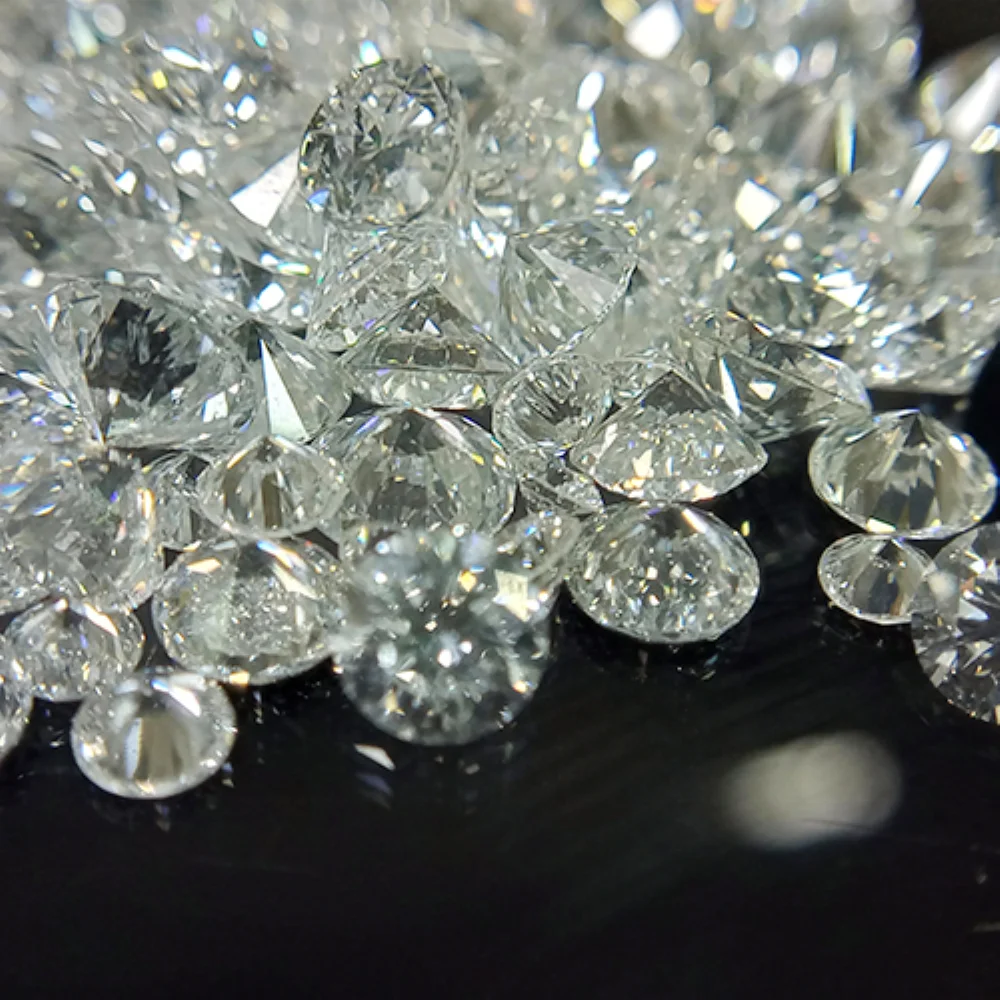 Hot Sale DEF Color VVS Loose Diamond HPHT Crushed Stone Round Cut Created Polished Lab Grown Diamond