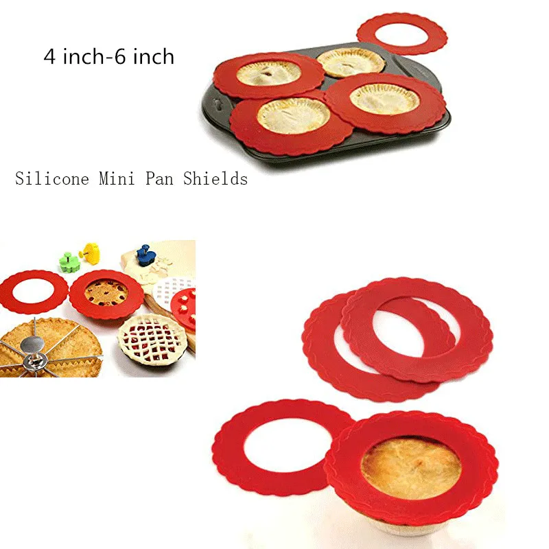 2642 4-6 inch Silicone Pan Shield Bread Protector Silicone Mini Pan Shields