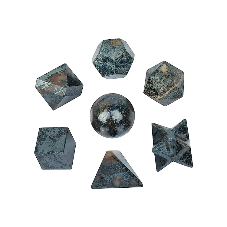 Wholesale Hematite Geometry Set Natural Hematite Crystal Sacred Geometry Sets for Healing Meditation and Spiritual Tools