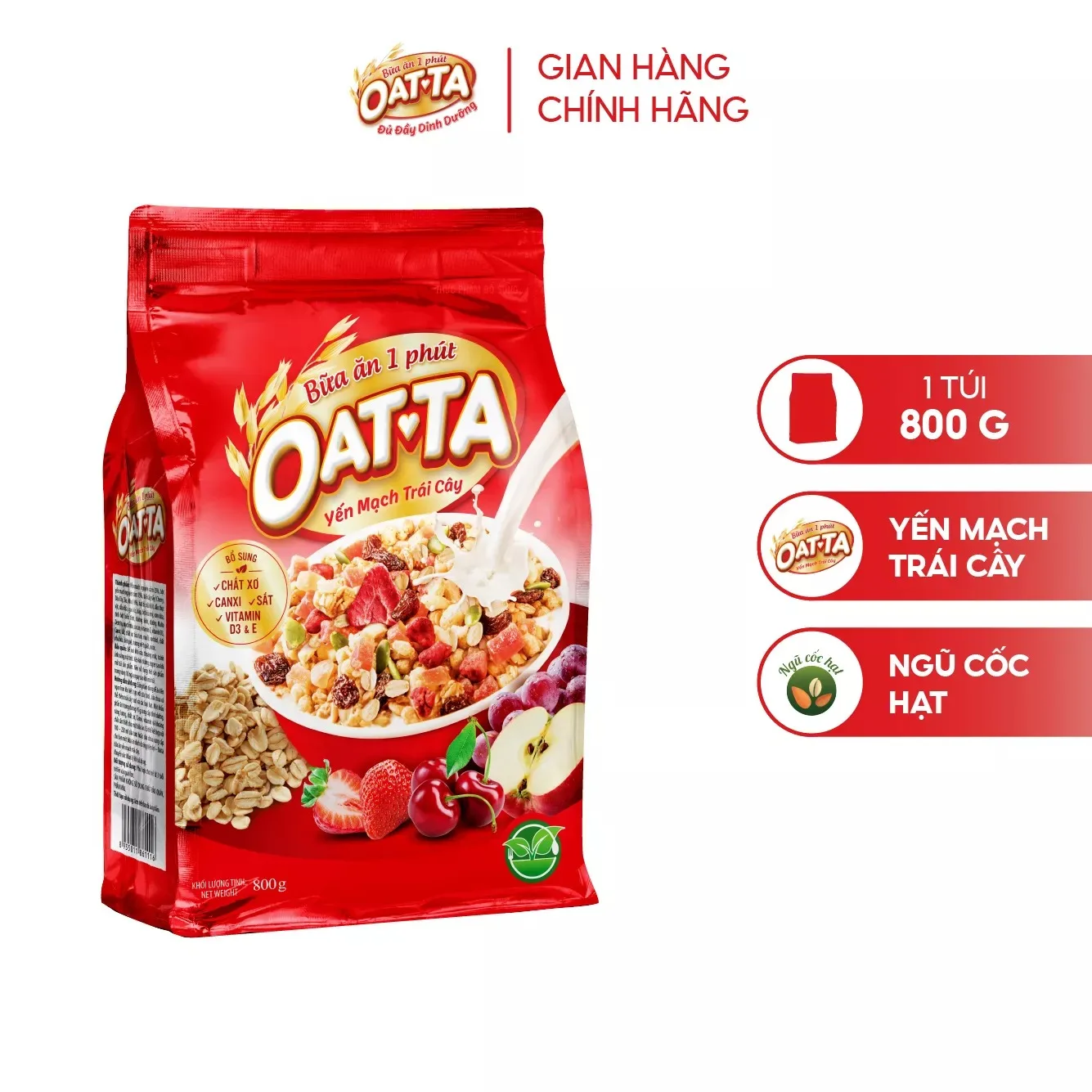OAT-TA Mixed Dried Fruits and Nuts Granola Healthy Fresh Nutritious Style from Vietnam Factory
