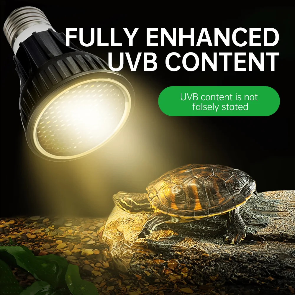 YEE High Quality UVA UVB 3.0 Full Spectrum Turtle Basking Light Reptile Heat Lamp