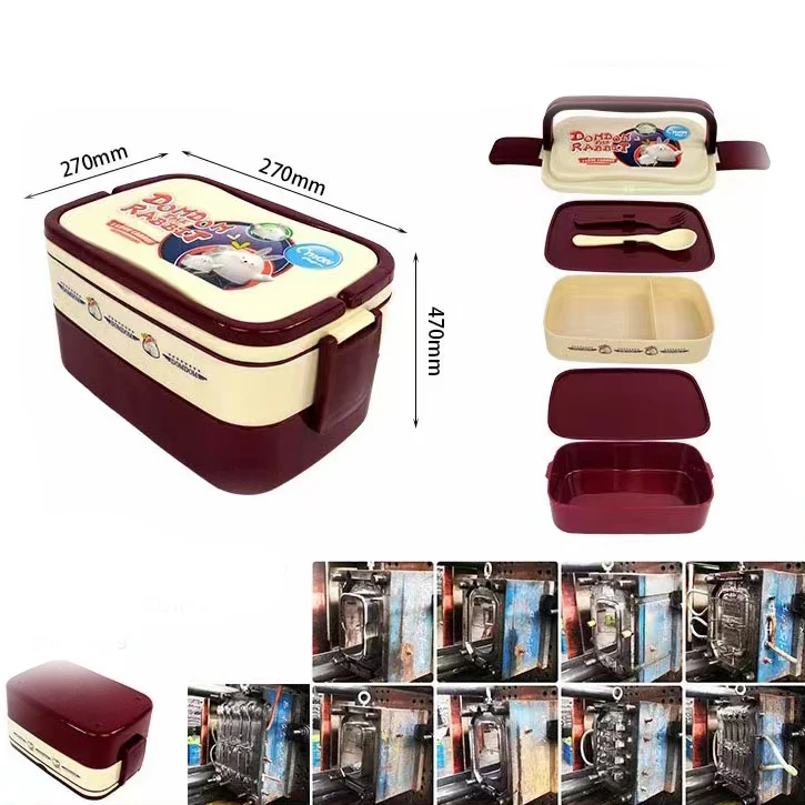 Second Hand Plastic Lunch Box Mould Used Lunch Box Injection Mold For Bento Box