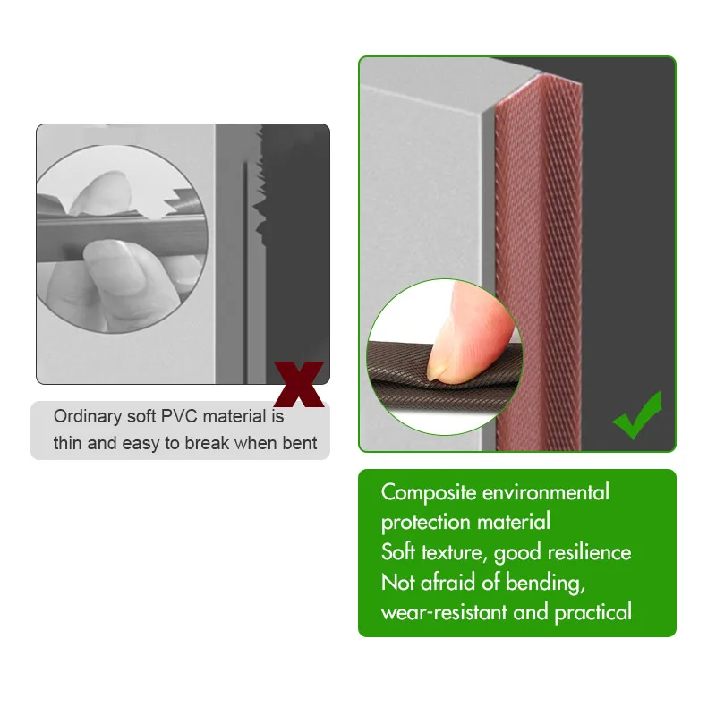 Good quality sealing strip custom size PU foam sealing strip self-adhesive wood door cabinet door seals