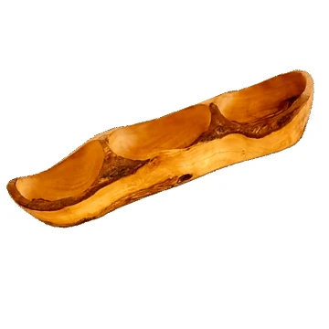 Olive oil dipping dish appetizer dish restaurant dinner plate olive wood kitchen plate wedding decoration serving wooden dish.