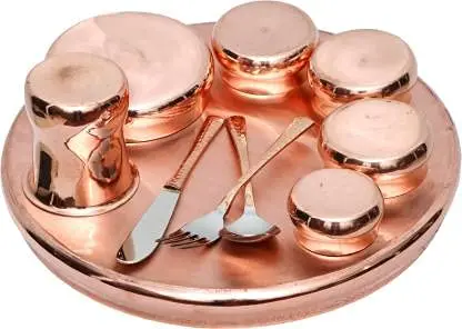 King international медный обеденный набор из 5 шт. 1 тарелка стекло ложка 2 миски Карри архитектурная/декоративная коррозионная стойкость