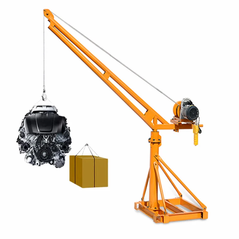 Высокое качество 200 кг 300 500 мини мобильный ручной кран с лебедкой