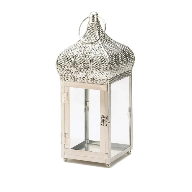 Outdoor Hanging Light Garden Decoration Metal Lantern For Home Decoration Luxury Interior Exterior Garden Silver Plated Bedroom