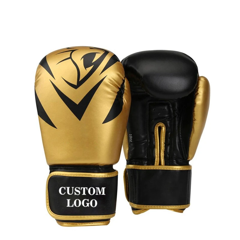 Custom Made Kickboxing Fight Gloves PU Leather Boxing Training Gloves Kids Sizes 6oz 8oz 12oz 14oz 16oz Outdoor Sport Scene