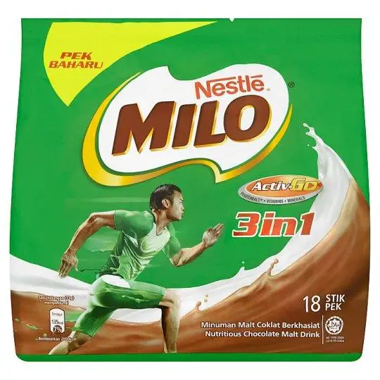 Прямая продажа с завода, оптовая продажа, MILO Malaysia 3 в 1, питательные пакетики для шоколадного солода и напитков