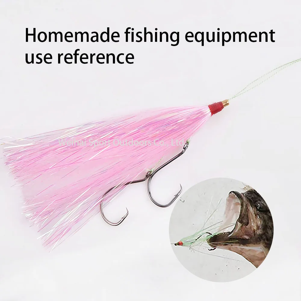 8cm10cm Mylar Flash Teaser Tuna Jig Fishing Lure Fly Bait Bucktail Bright Tinsel Fly Tying Material For Bass Rig Fishing