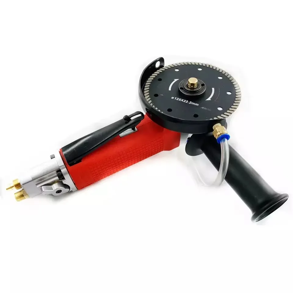 Pneumatic Angle Grinder Stone tool Wet Cutting Rear Exhaust Air Grinder Stone Wet air Cutter Angle Grinder blade machine