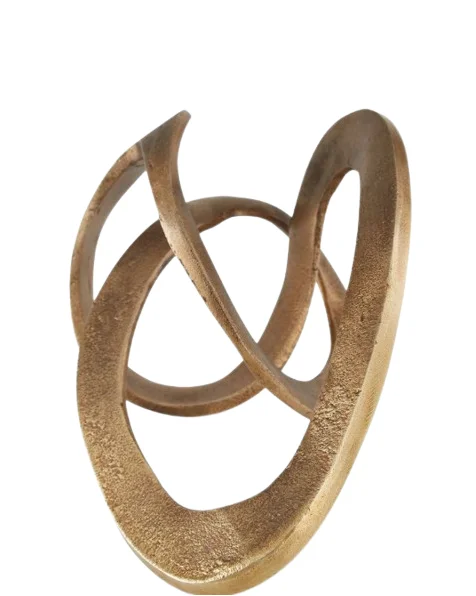 Large Selling Aluminum Metal Casted Tabletop Item Gold Polished Interior Decorative Sculpture for Home Living Room Decor