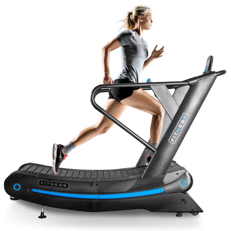 Fitness Equipment Gym Commercial Non Motorized Manual Mechanical Unpowered Curved Treadmill