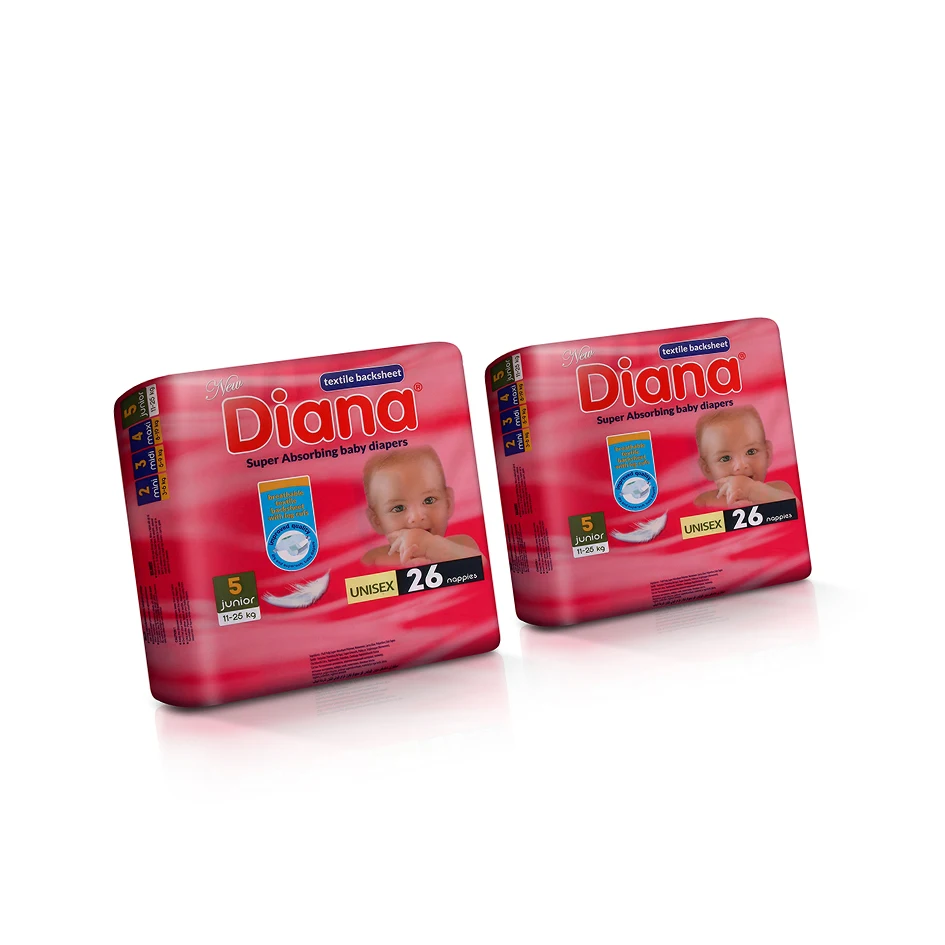Лидер продаж новые органические супервпитывающие детские подгузники Diana Junior от 11 до 25 кг 26 подгузников по хорошей цене