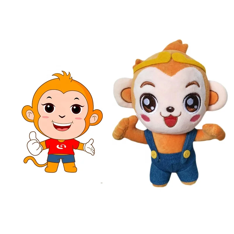 Custom Stuffed Zebra Animal Pet Proboscis Monkey With Banana Custom Plush Dolls Logo toy customization