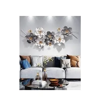 Office Mirror Craft Designs Wall Arts home decor from india Nordic Model Metal Wall Hanging Decoration Luxury Leaf Iron