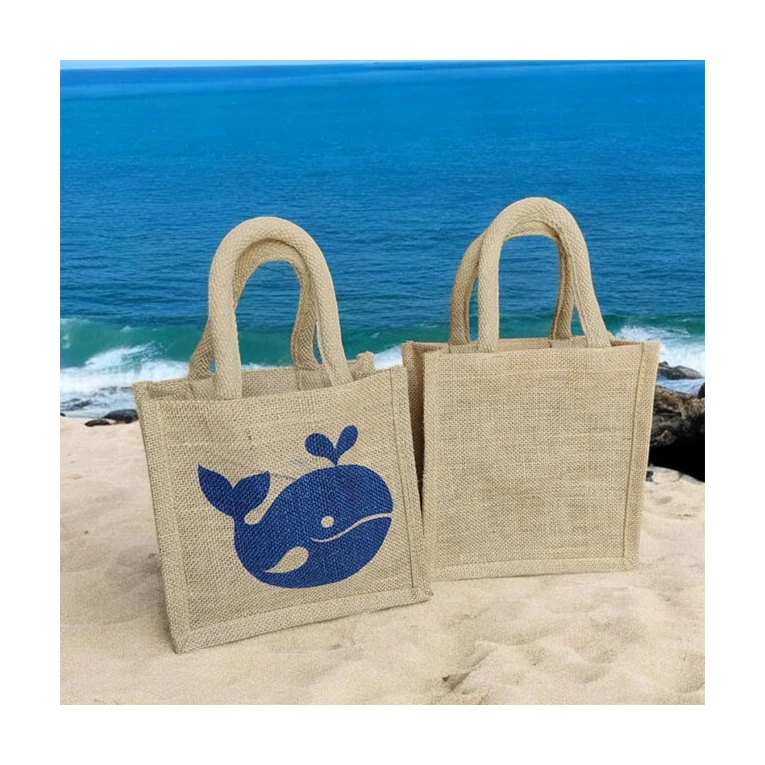 Best Selling Small Jute Bag with Custom Printing Premium Quality Soft Hardness for Makeup Directly from Indian Manufacturer