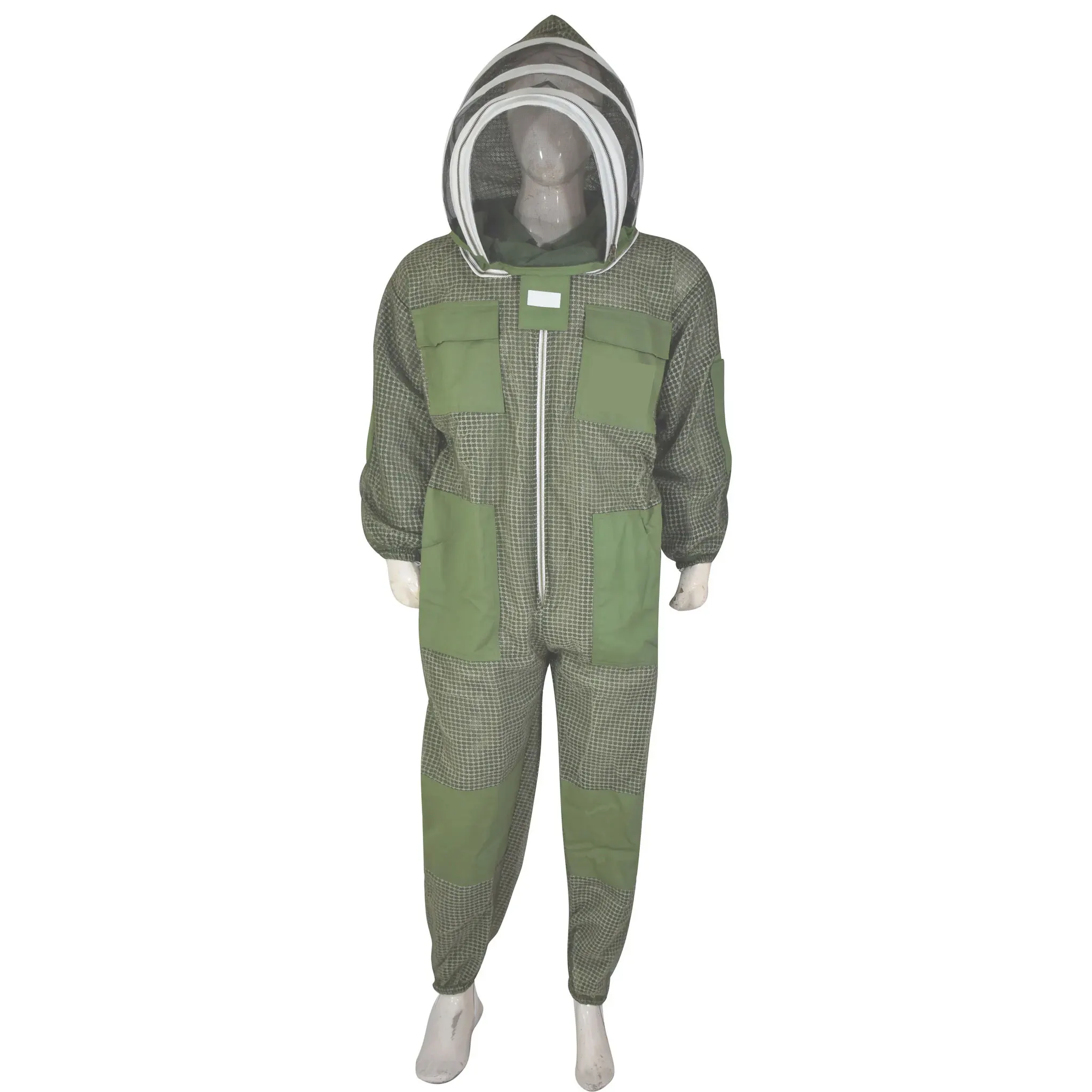 Olive Green beekeeping suit Ventilated with Fencing Veil