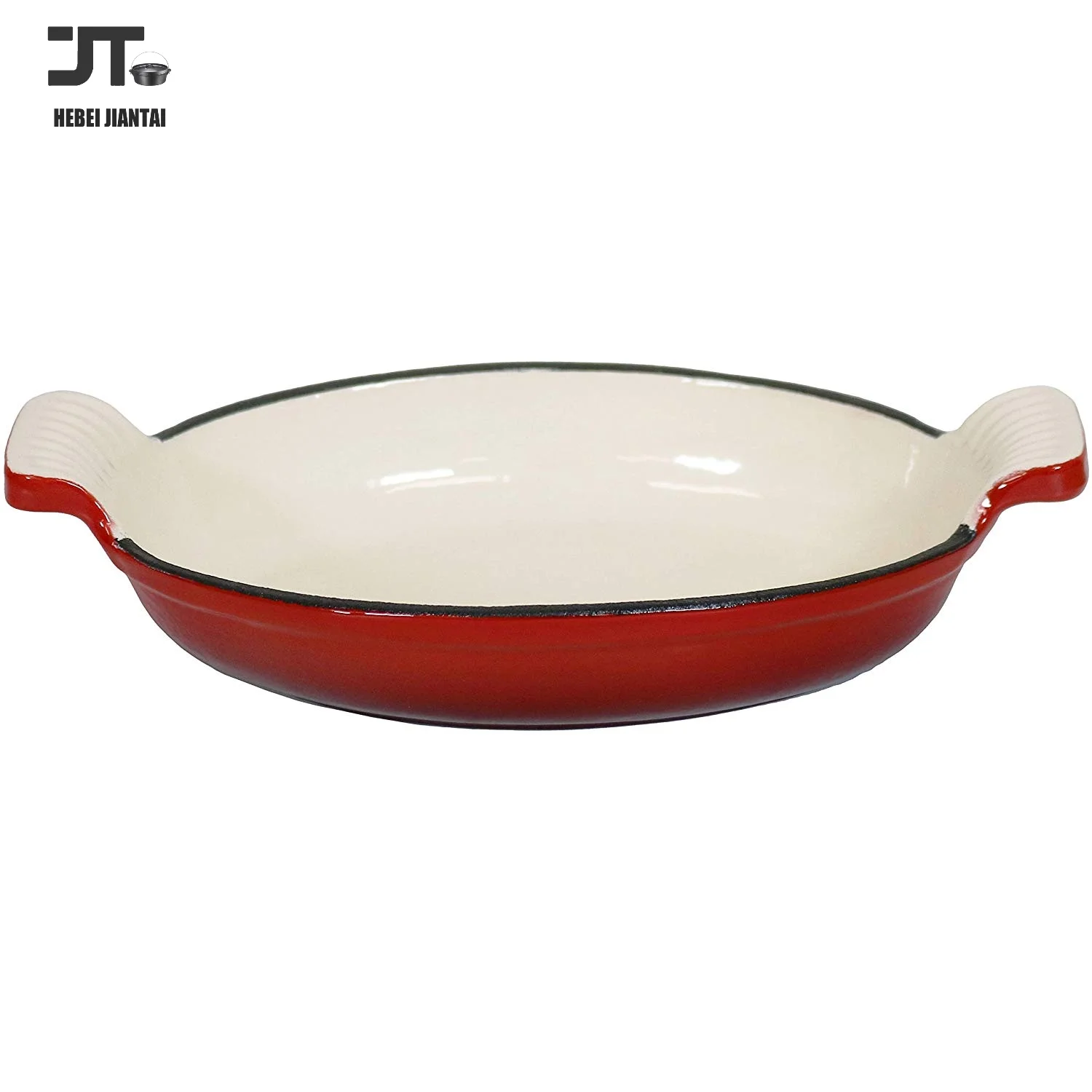 Enameled Oval Cast Iron Lasagna Pan Large Roasting Pan, Casserole Dish for the Oven, Kitchen and Camping 2 Pieces Cookware Set