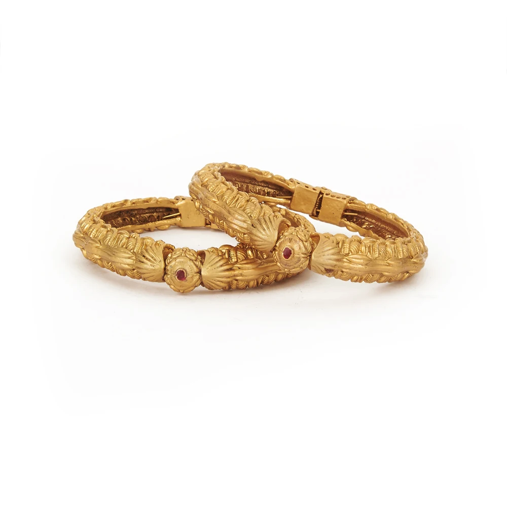 Gold Plated Handmade Design Bangles 18152