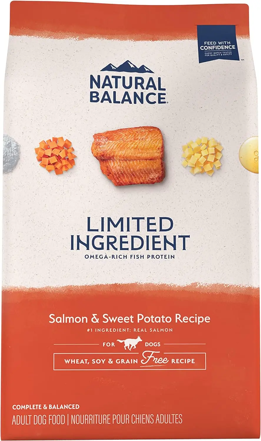 Adult Grain-Free Dry Dog Food Salmon & Sweet Potato Recipe 24 Pound Pack of 1