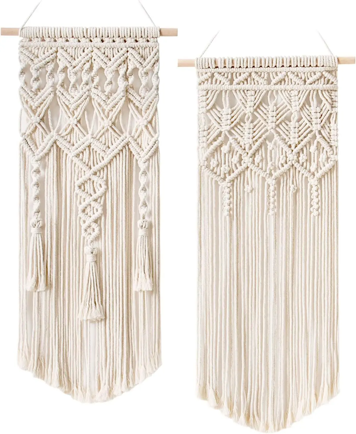 Настенный декор Nature4u Macrame в стиле бохо Красивый Геометрический богемный гобелен 16x27 дюймов