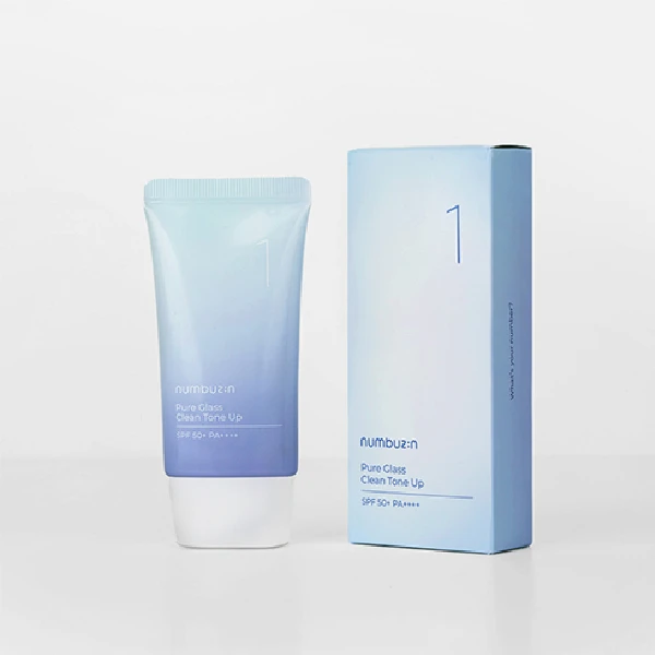 Korea cosmetic wholesale numbuzin No.1 Pure Glass Clean Tone Up SPF50+ PA++++ sun cream sunscreen
