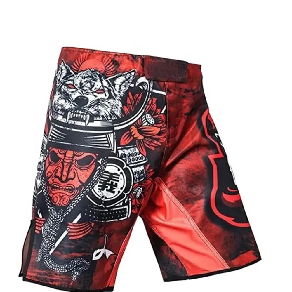 Wholesale Men Muay Thai Boxing Shorts Zipper Giraffe Tiger Stripe MMA Club Training Trunks Plus size