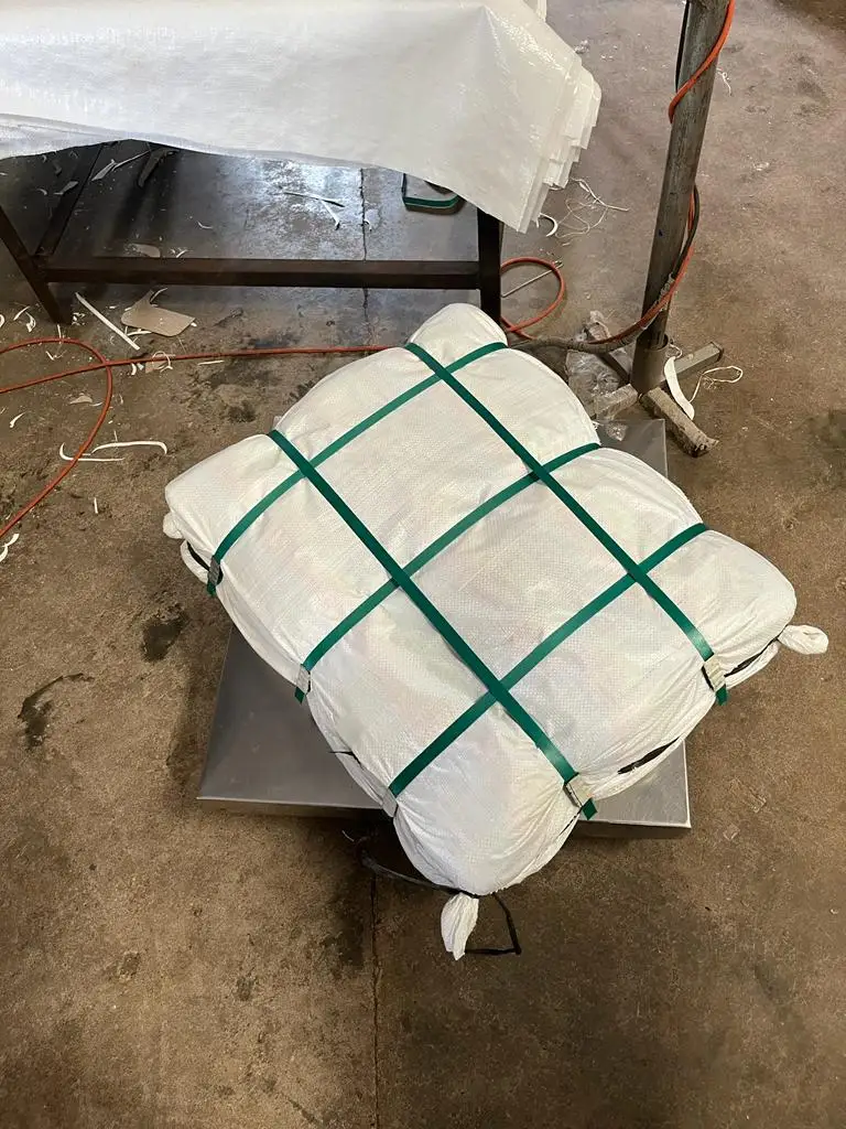 Plastic Bags PP Woven Sacks white bag with red stripes and blue stripes multipurpose agriculture packaging bag