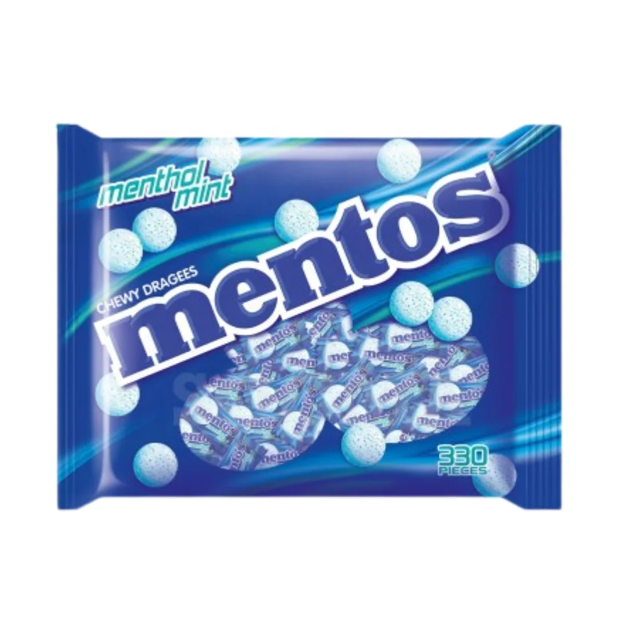 Hot Selling Mentoss Pillow Pack Methol Mint 330pcs  Mentoss Candy Various Fruit Flavored Inflatable Gummies Exotic Candies
