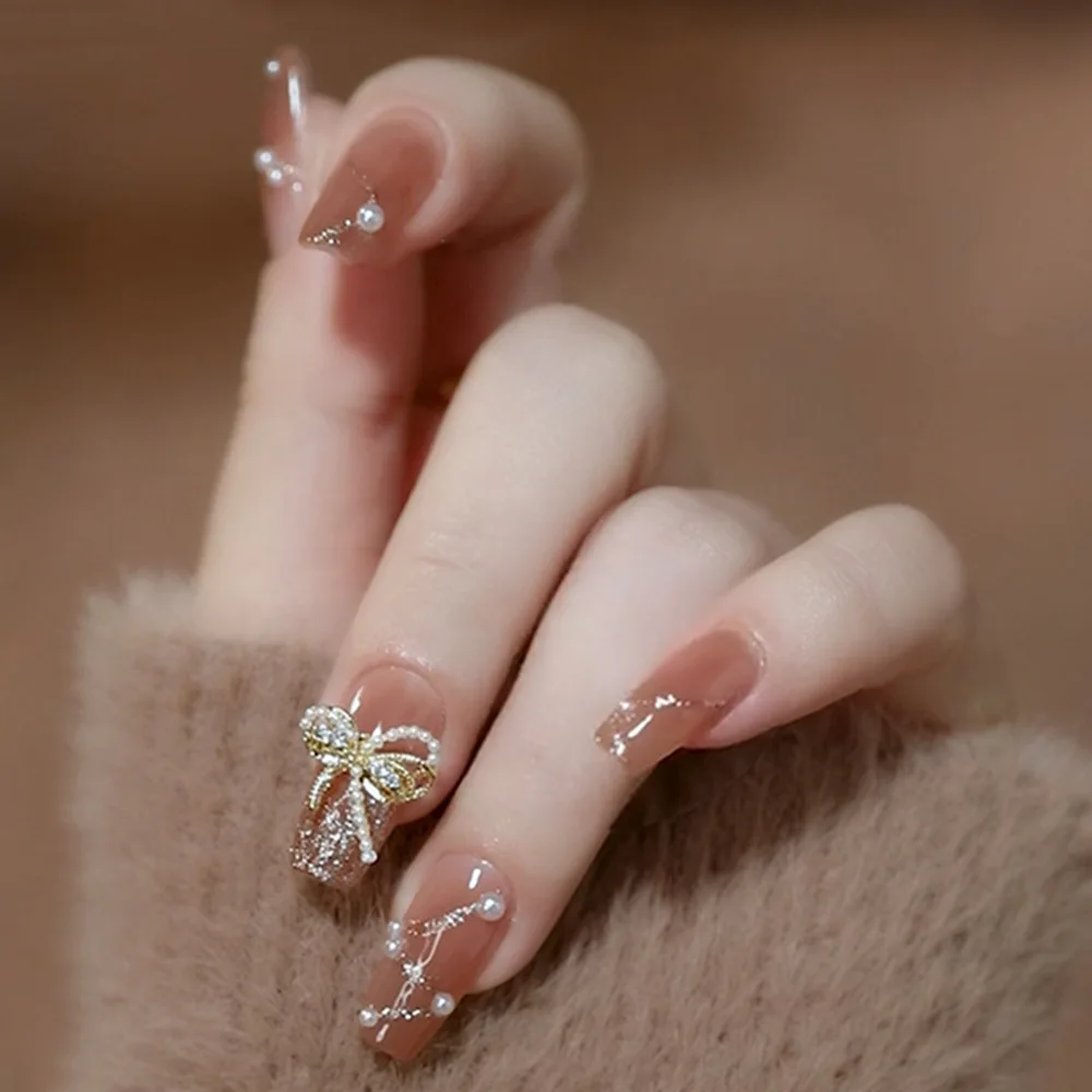 drop shipping coffin fake nail packaging crystals durablesplicing fake nails supplies press on nails