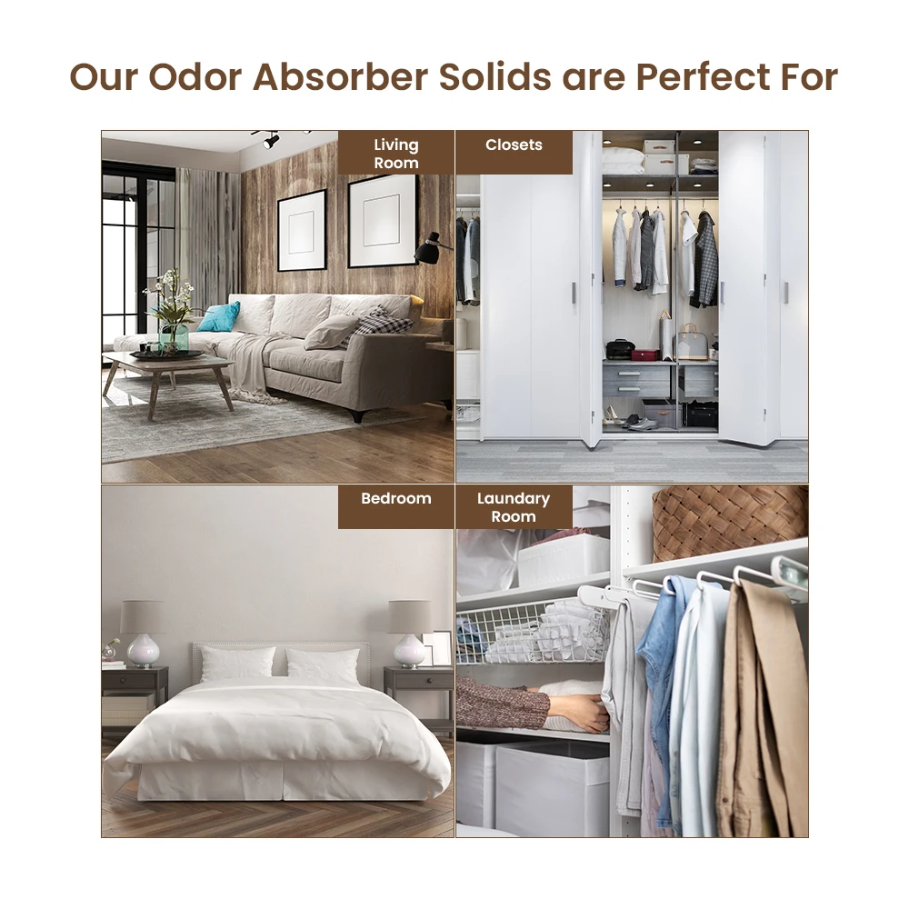 OEM/ODM Eco-Friendly Air Odour Absorber Gel Customizable Logo and Private Label for Home Use and Closets