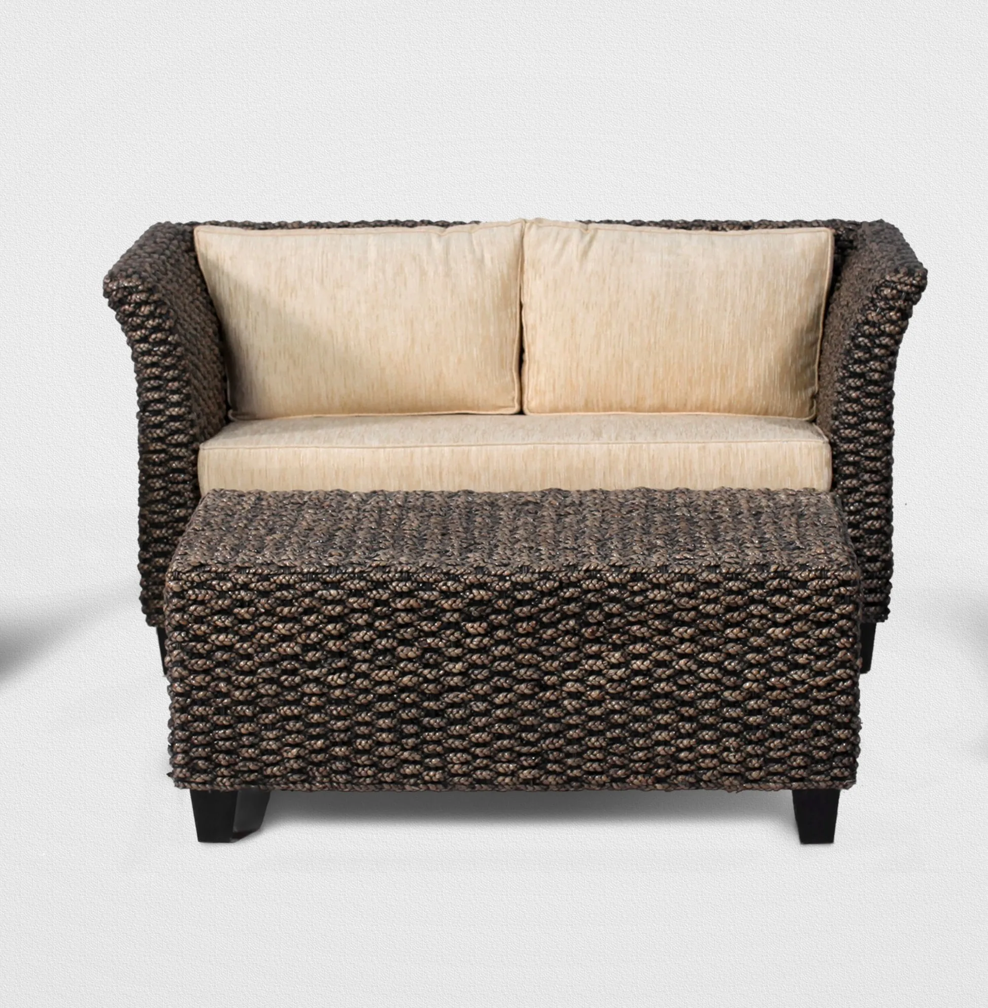 Natural Rattan Furniture Woven Sofa Set for Livingroom Sonia Outdoor Rattan Sofa Set