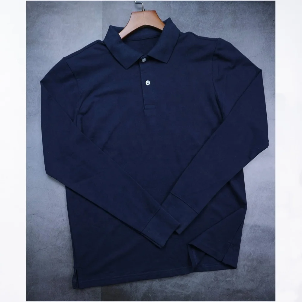 Mens long sleeve polo t shirts New design mens polo shirts Plain t shirt men clothing made in Viet Nam