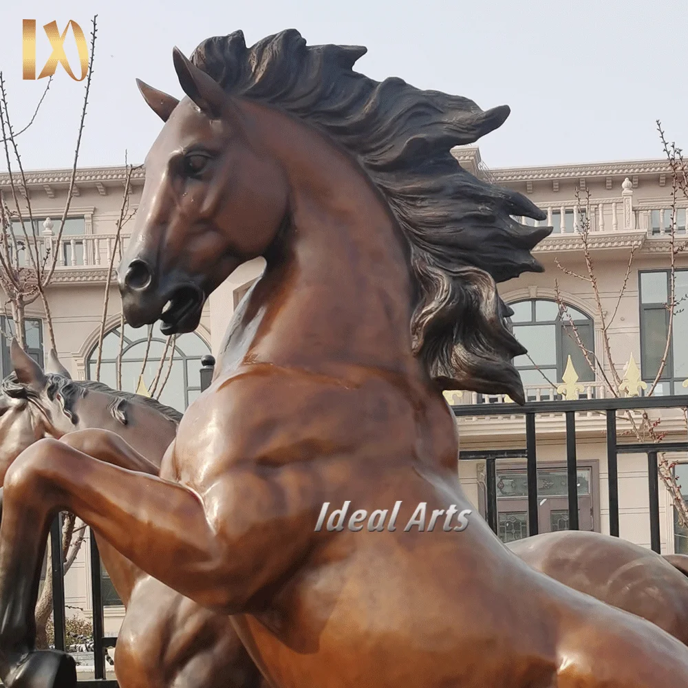 Large antique brass bronze horse sculpture statues for sale