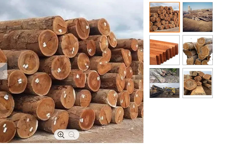 Europe White Oak Bilinga Wood round Logs Acacia Timber for Sale European Design Style