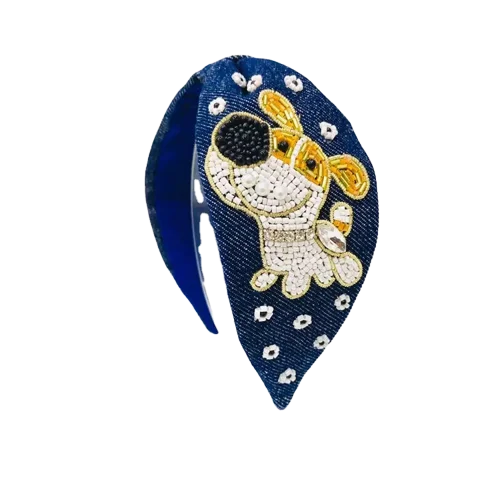 Gameday Beaded Headband with Handmade Design: Perfect for tailgating or cheering on your favorite team.