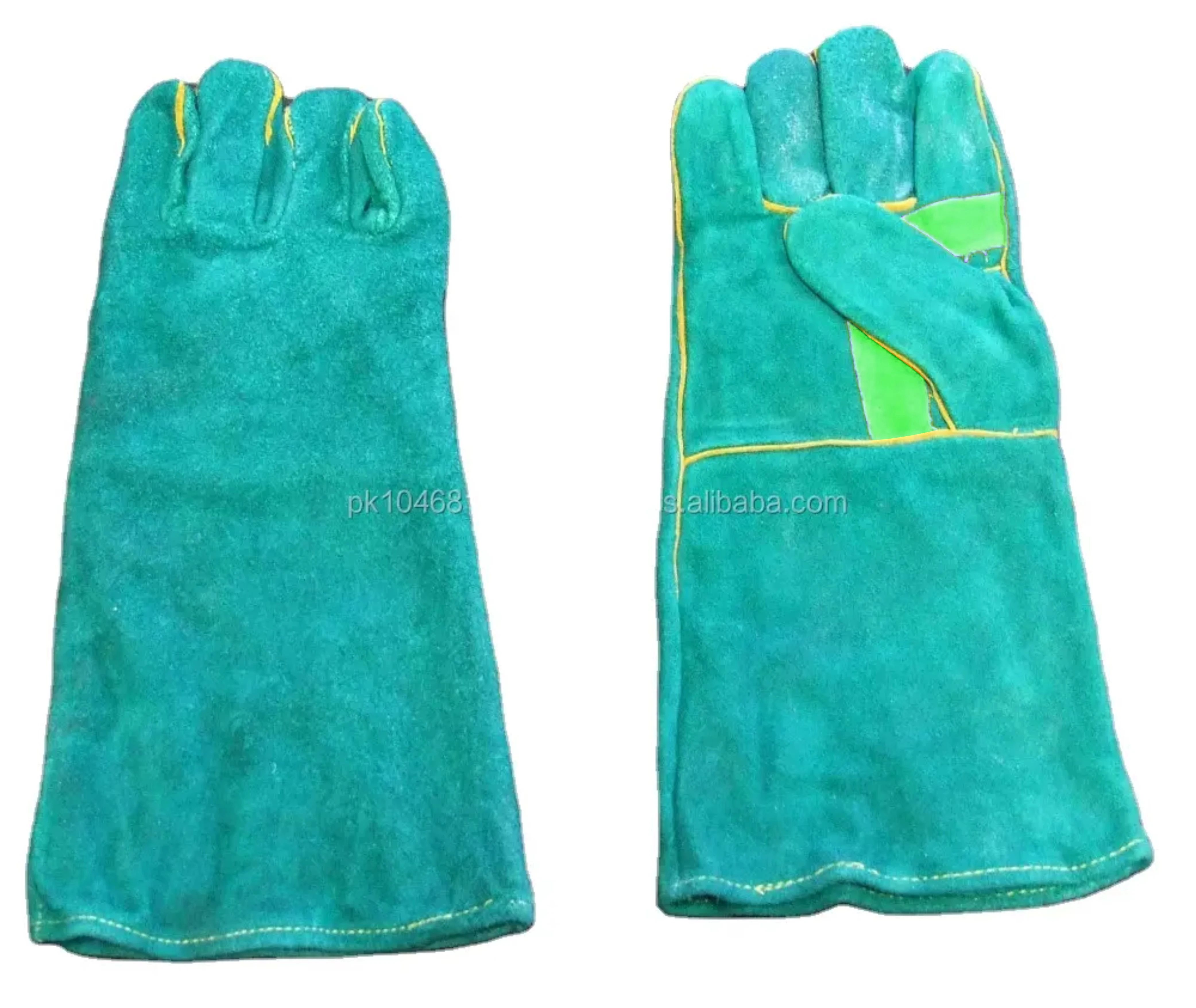 Cowhide Split Leather BBQ Gloves Cotton Lining Heavy Duty Construction Welding Industrial Work Heat Resistant Safety Protection